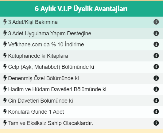 6 Aylık VIP Üyelik